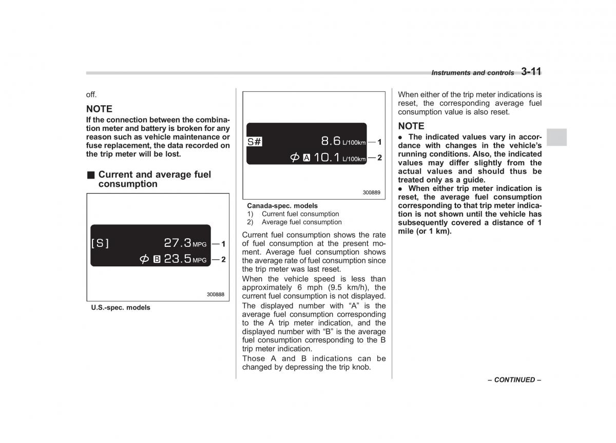 Subaru Outback Legacy III 3 owners manual / page 130