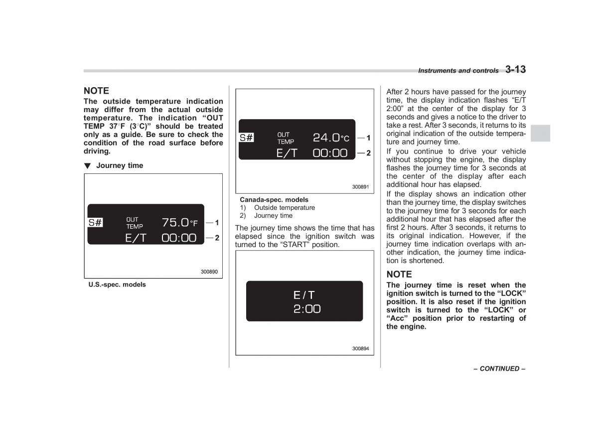 Subaru Outback Legacy III 3 owners manual / page 132