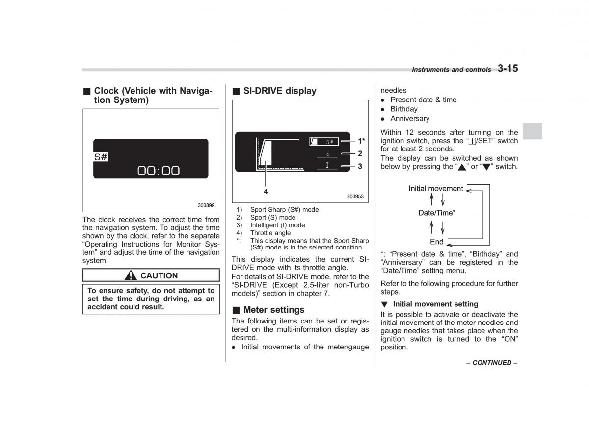 Subaru Outback Legacy III 3 owners manual / page 134