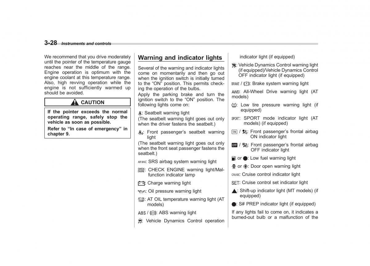 Subaru Outback Legacy III 3 owners manual / page 147