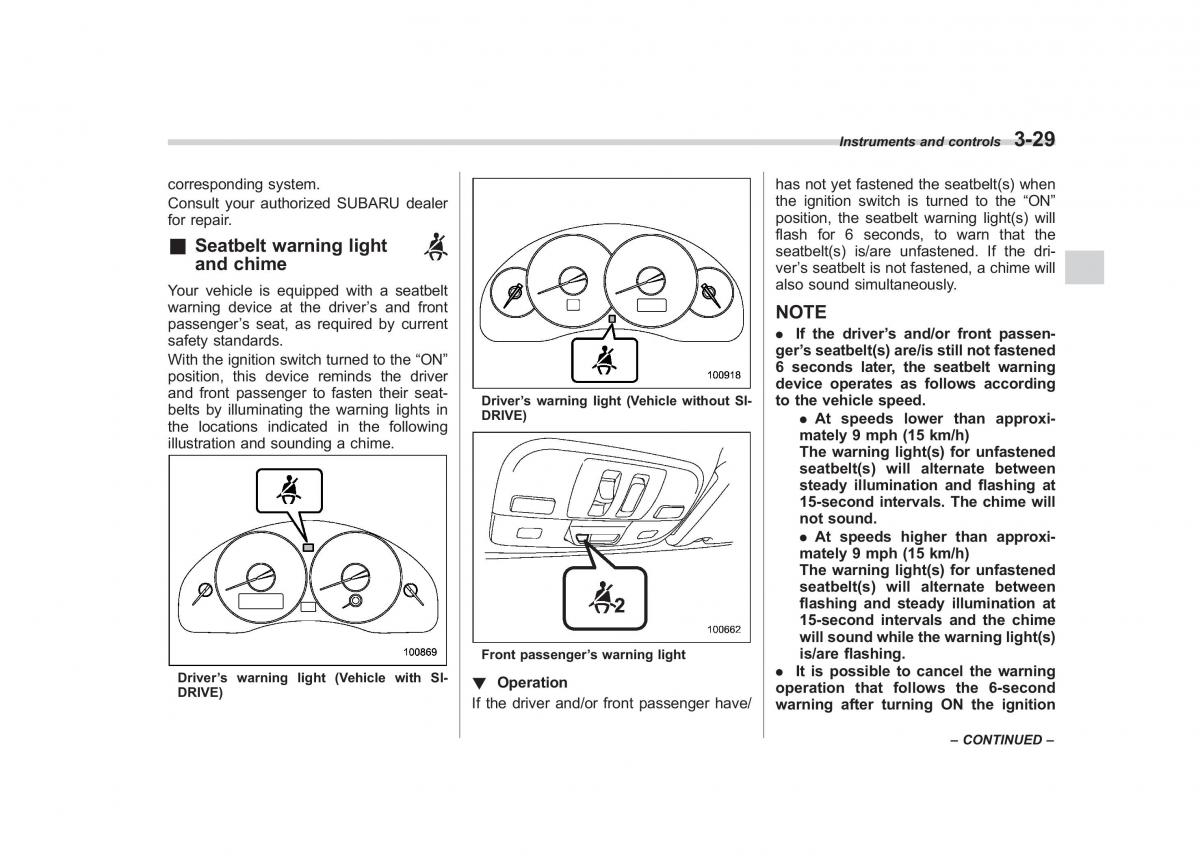 Subaru Outback Legacy III 3 owners manual / page 148