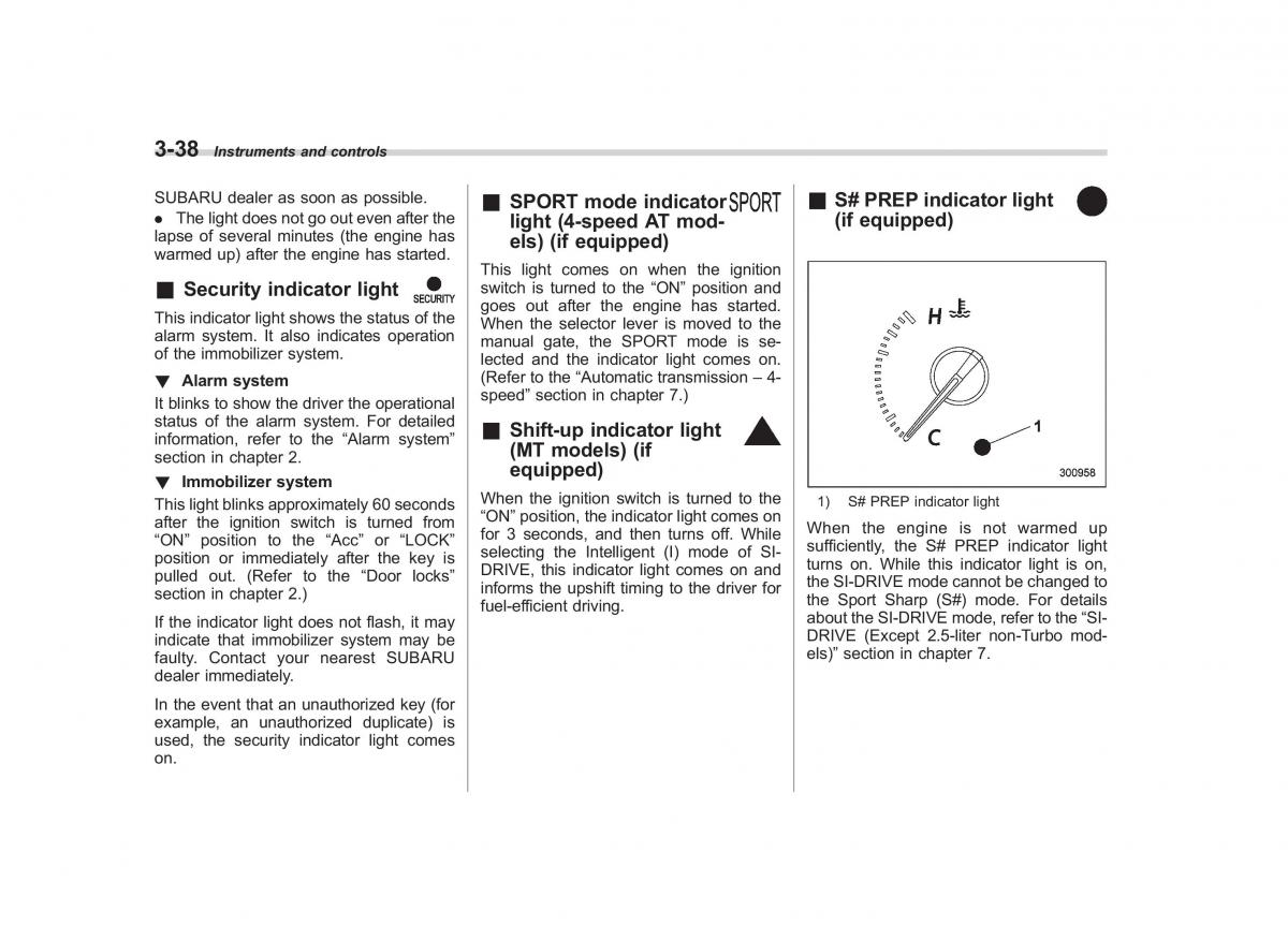 Subaru Outback Legacy III 3 owners manual / page 157