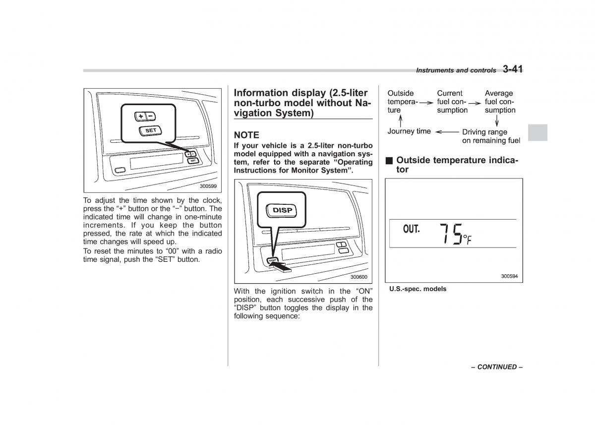 Subaru Outback Legacy III 3 owners manual / page 160