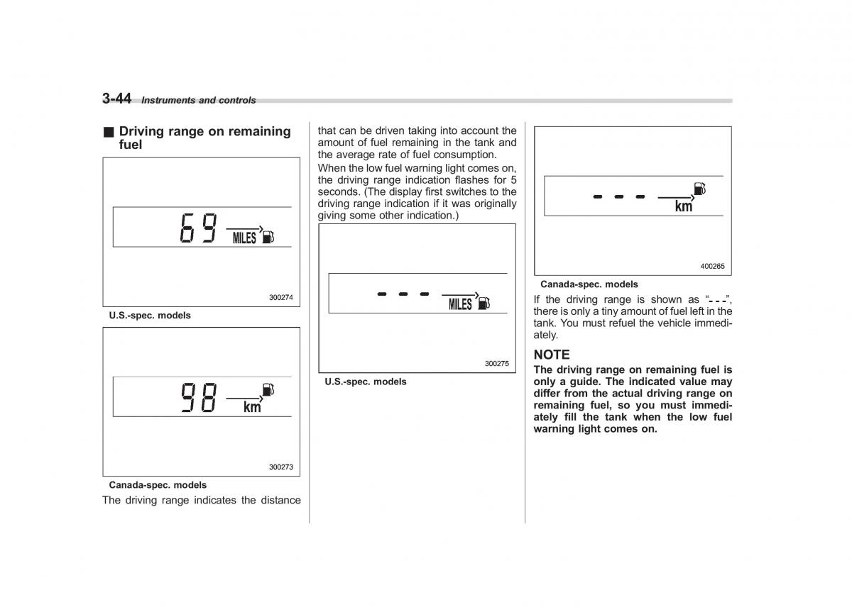 Subaru Outback Legacy III 3 owners manual / page 163