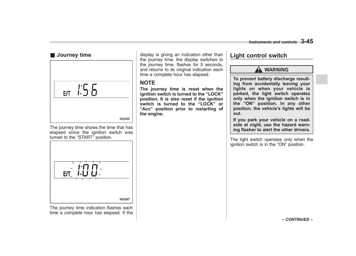 Subaru Outback Legacy III 3 owners manual / page 164