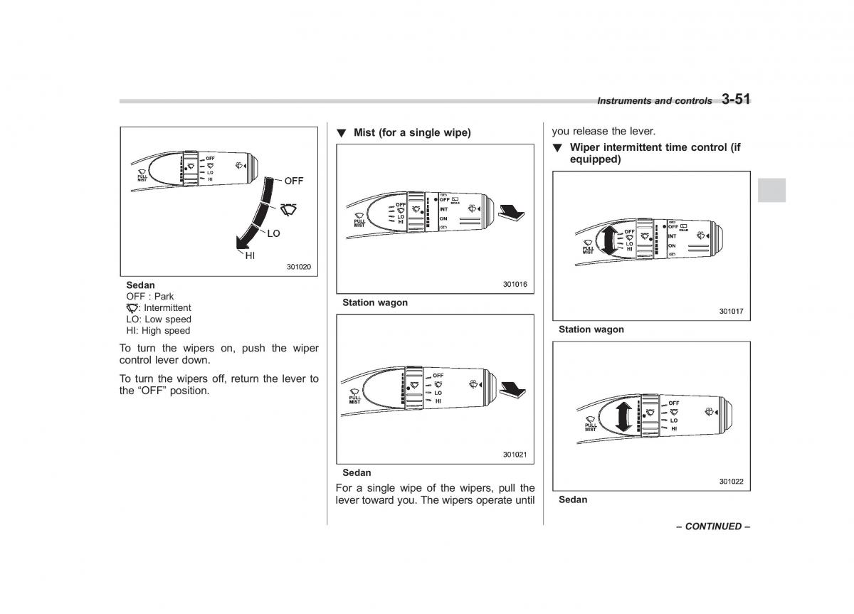 Subaru Outback Legacy III 3 owners manual / page 170