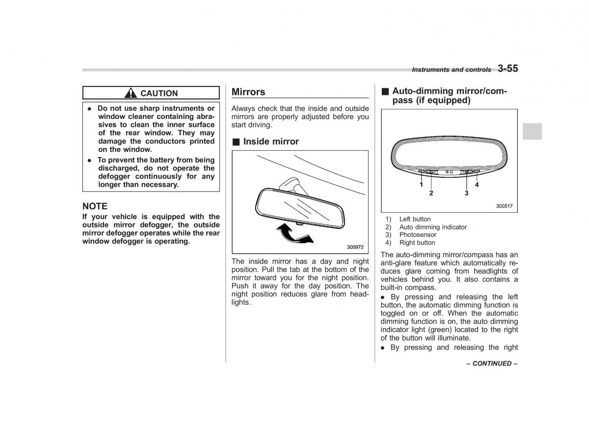 Subaru Outback Legacy III 3 owners manual / page 174