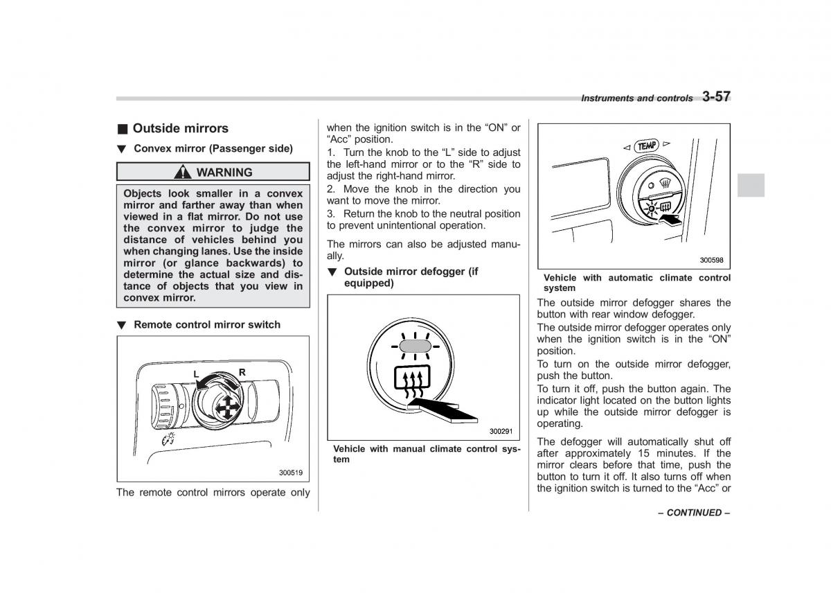 Subaru Outback Legacy III 3 owners manual / page 176