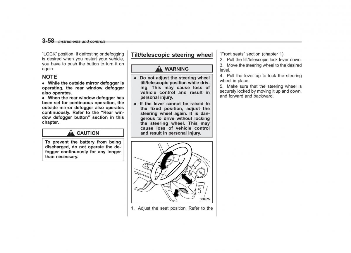 Subaru Outback Legacy III 3 owners manual / page 177