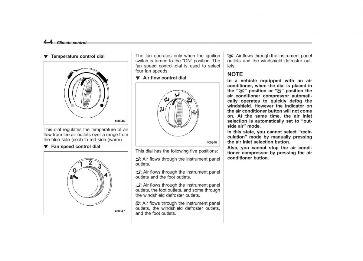 Subaru Outback Legacy III 3 owners manual / page 182