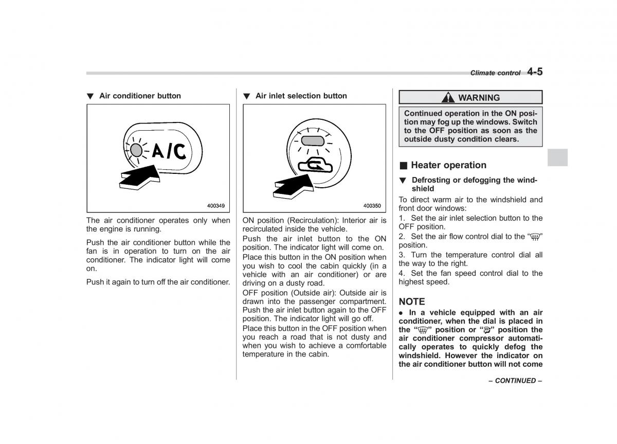 Subaru Outback Legacy III 3 owners manual / page 183