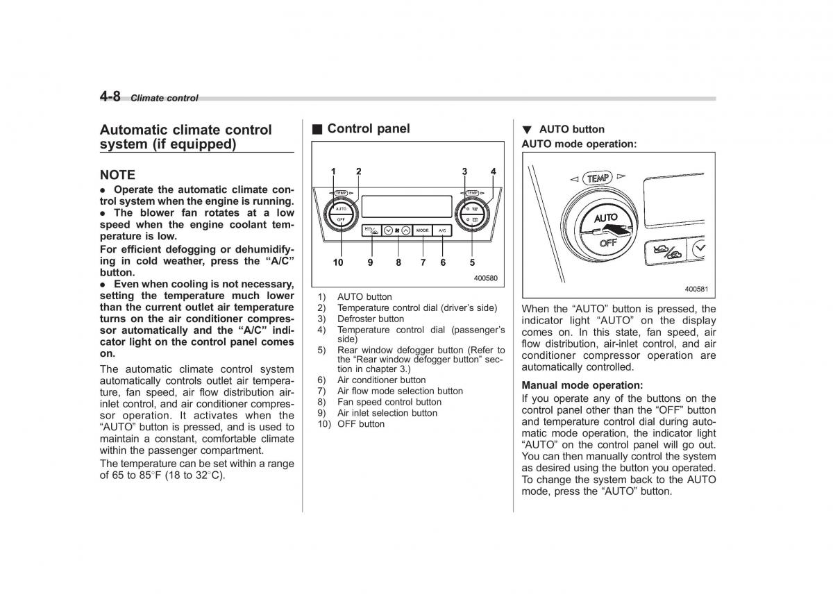 Subaru Outback Legacy III 3 owners manual / page 186