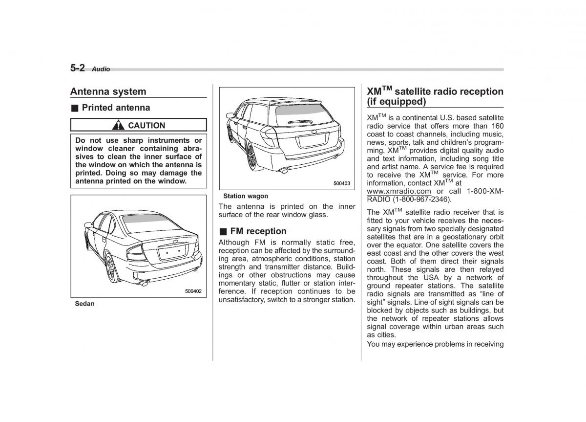 Subaru Outback Legacy III 3 owners manual / page 193