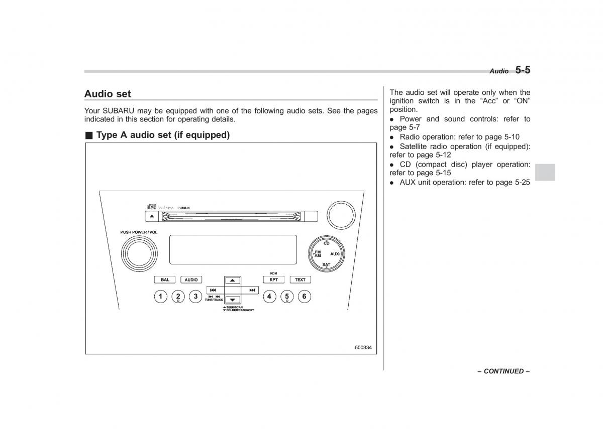 Subaru Outback Legacy III 3 owners manual / page 196