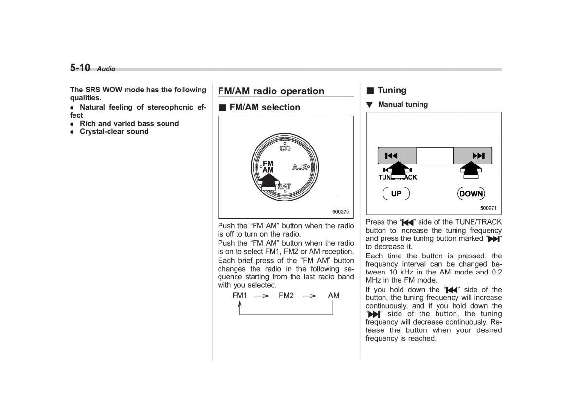 Subaru Outback Legacy III 3 owners manual / page 201