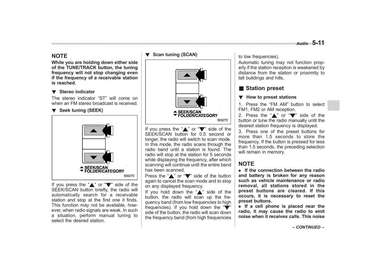 Subaru Outback Legacy III 3 owners manual / page 202