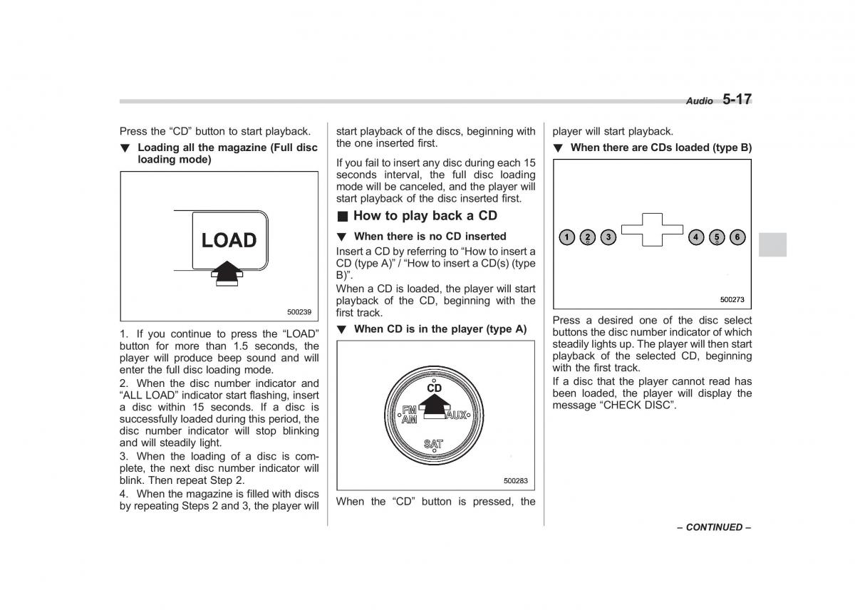 Subaru Outback Legacy III 3 owners manual / page 208