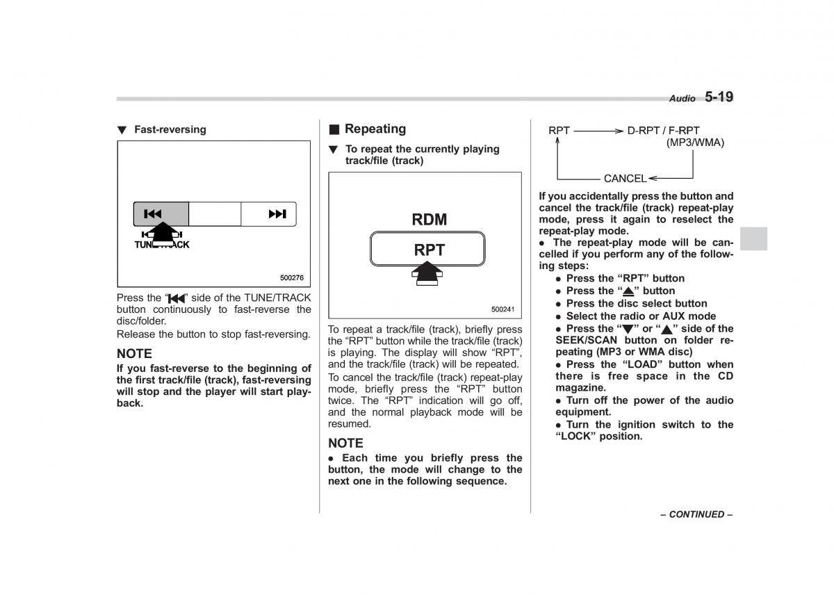 Subaru Outback Legacy III 3 owners manual / page 210