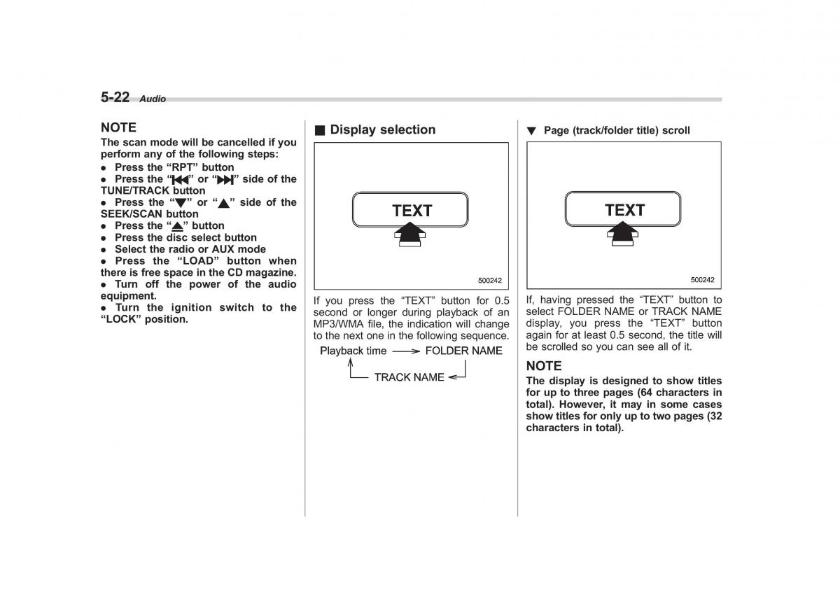 Subaru Outback Legacy III 3 owners manual / page 213