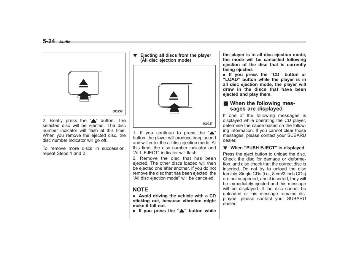 Subaru Outback Legacy III 3 owners manual / page 215