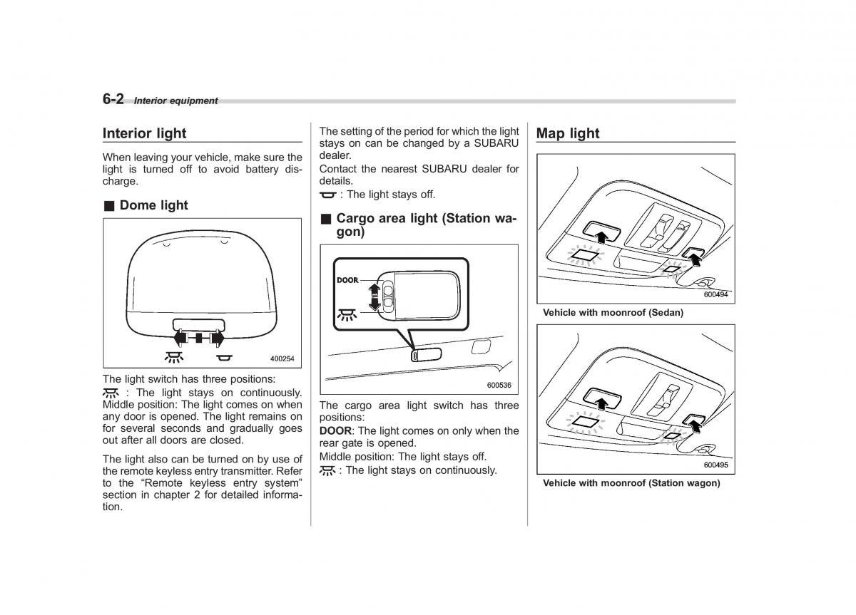 Subaru Outback Legacy III 3 owners manual / page 222