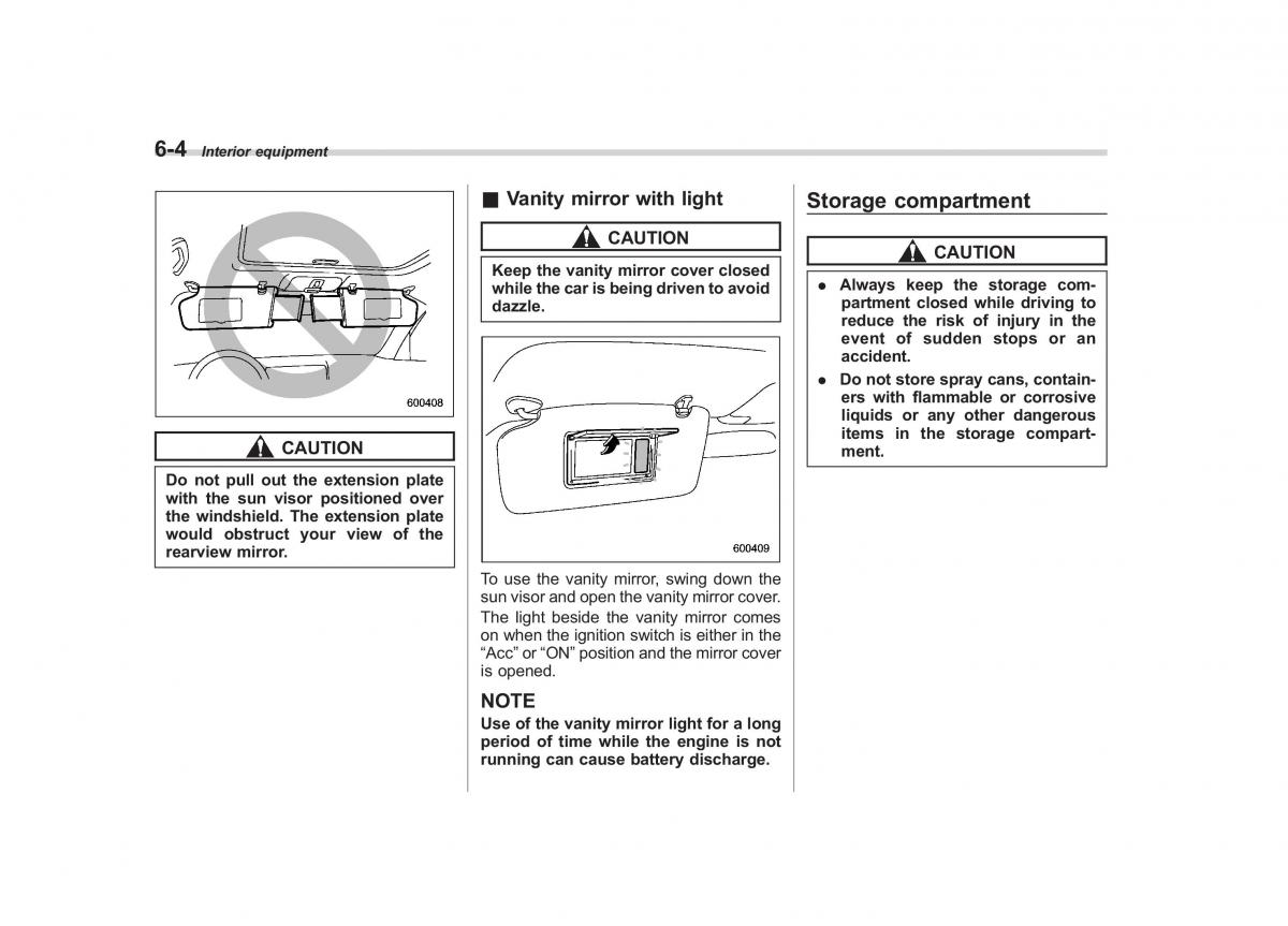 Subaru Outback Legacy III 3 owners manual / page 224