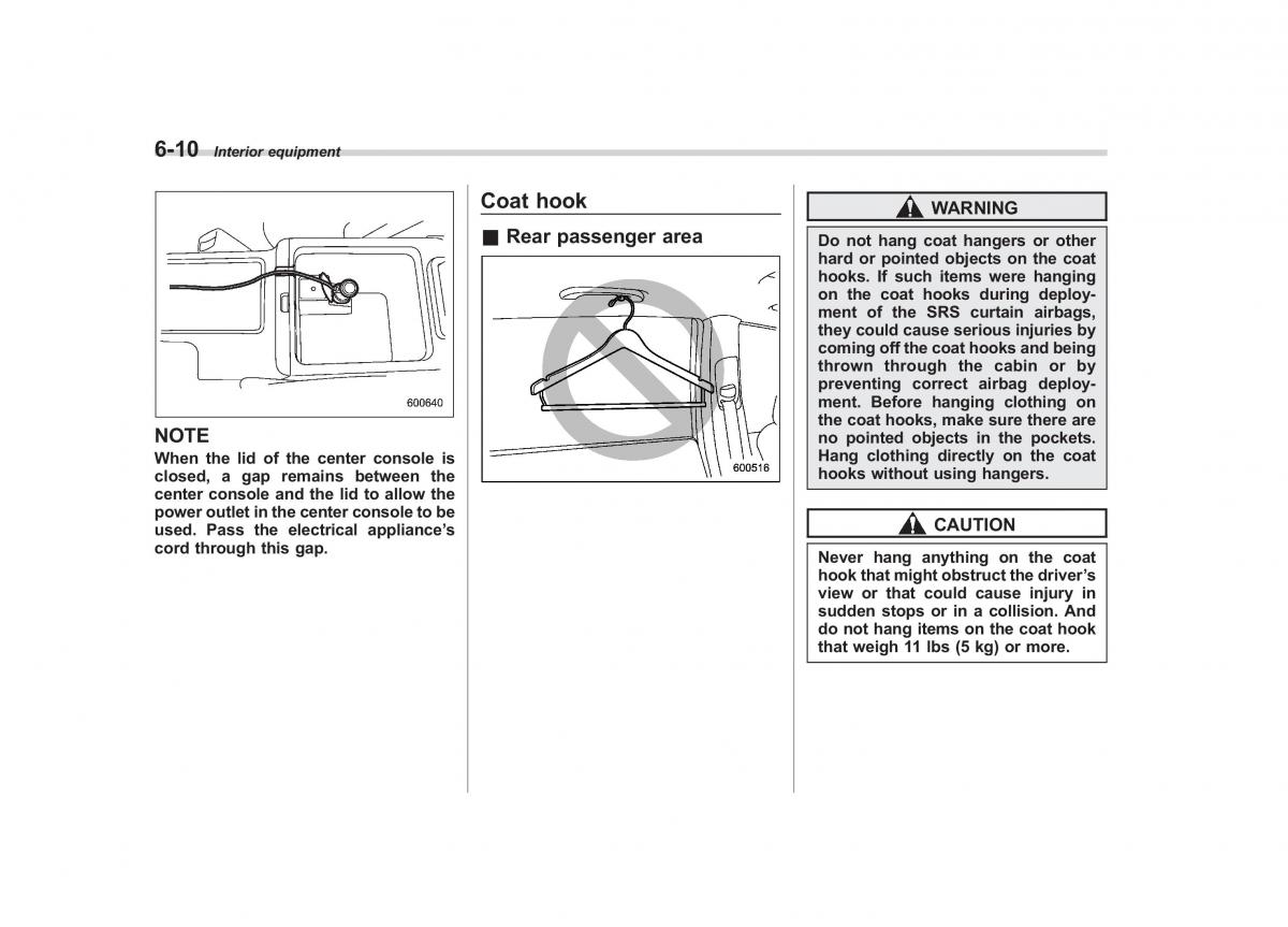 Subaru Outback Legacy III 3 owners manual / page 230