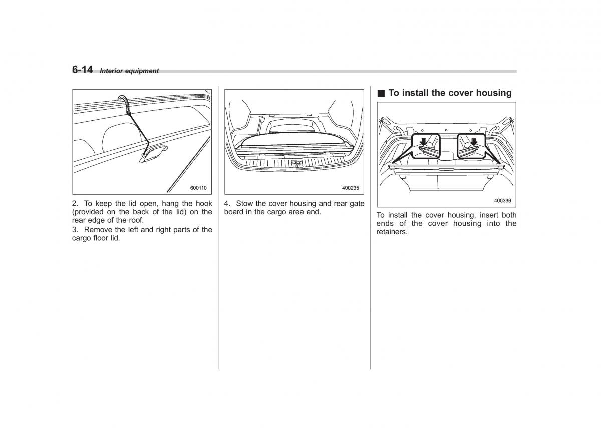 Subaru Outback Legacy III 3 owners manual / page 234