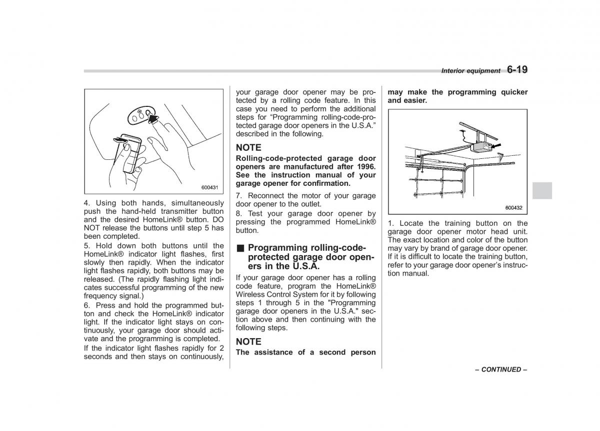 Subaru Outback Legacy III 3 owners manual / page 239