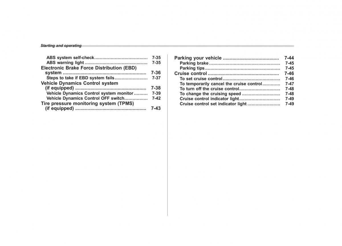 Subaru Outback Legacy III 3 owners manual / page 243