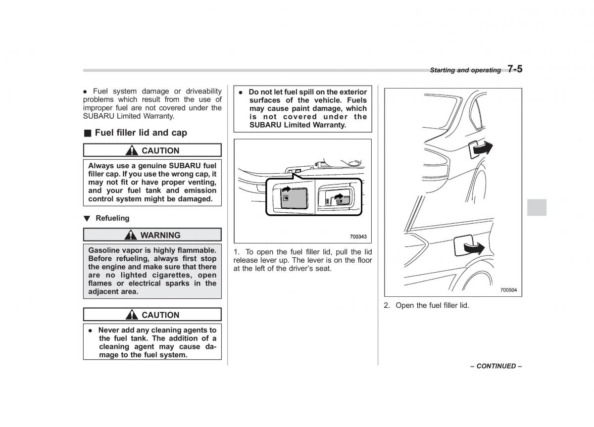 Subaru Outback Legacy III 3 owners manual / page 246