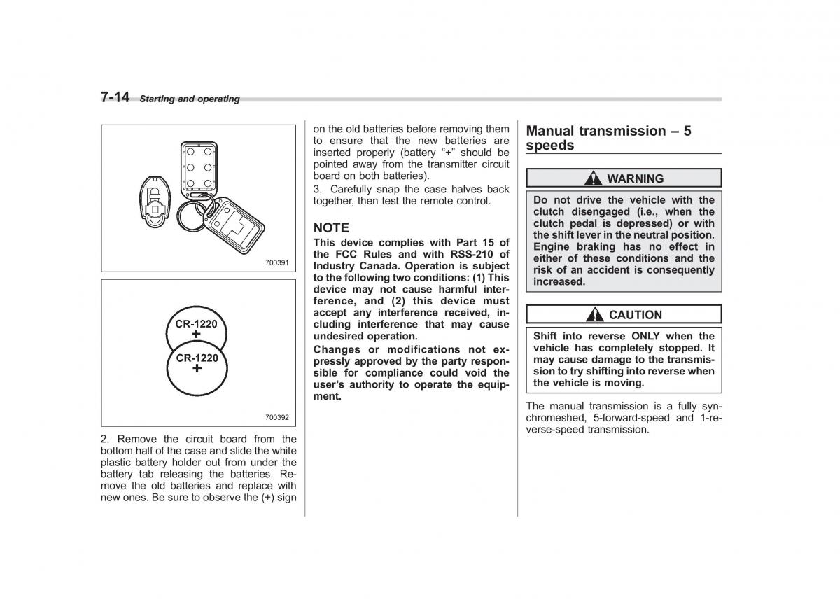 Subaru Outback Legacy III 3 owners manual / page 255