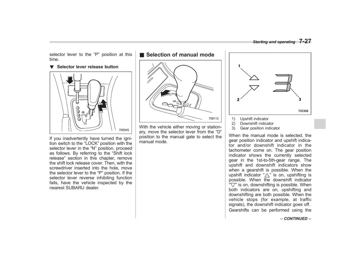 Subaru Outback Legacy III 3 owners manual / page 268