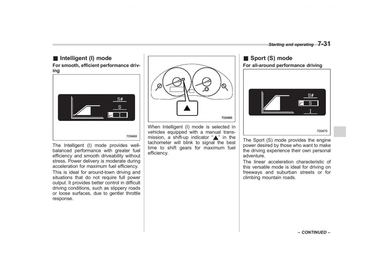 Subaru Outback Legacy III 3 owners manual / page 272