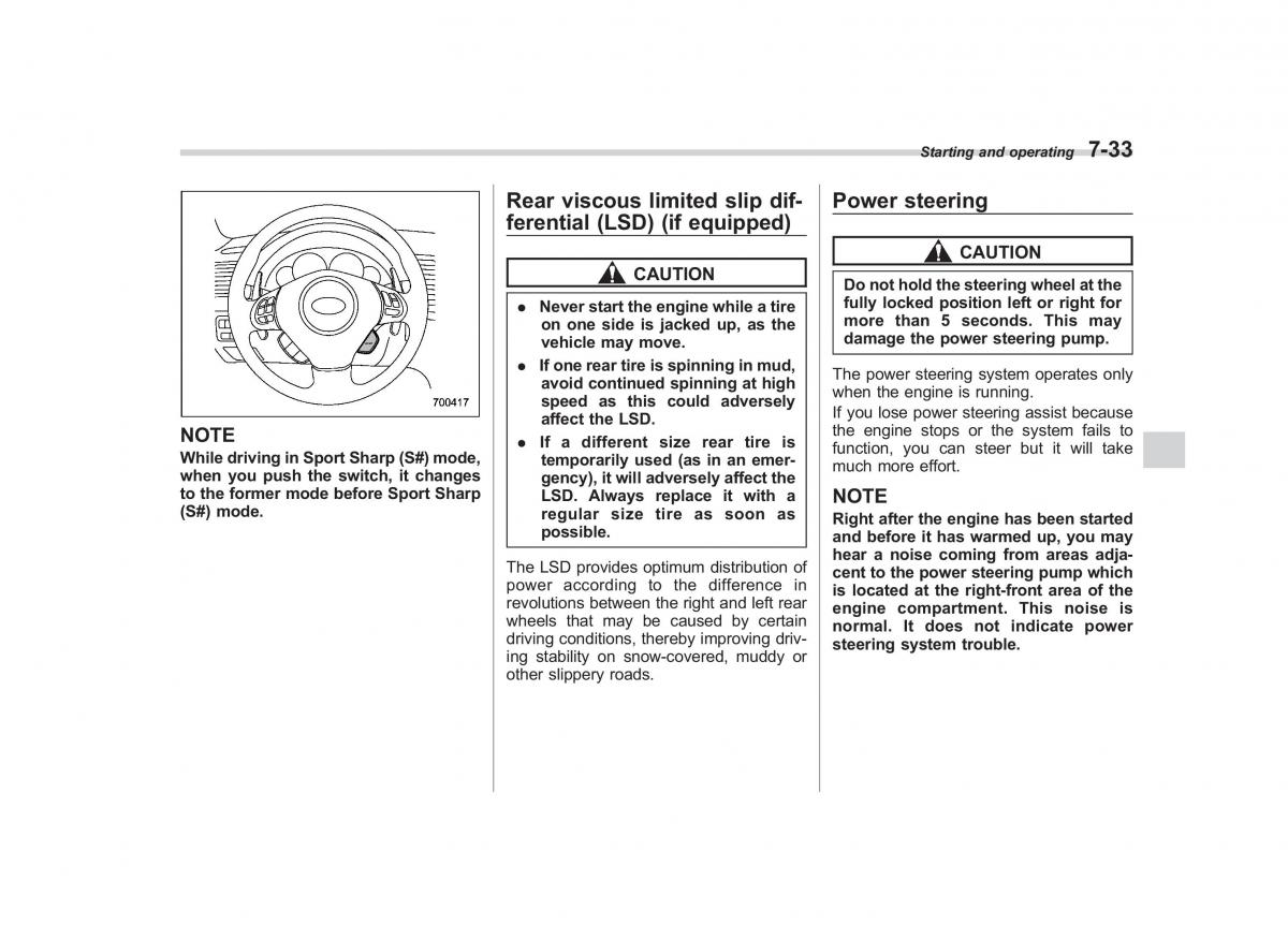 Subaru Outback Legacy III 3 owners manual / page 274