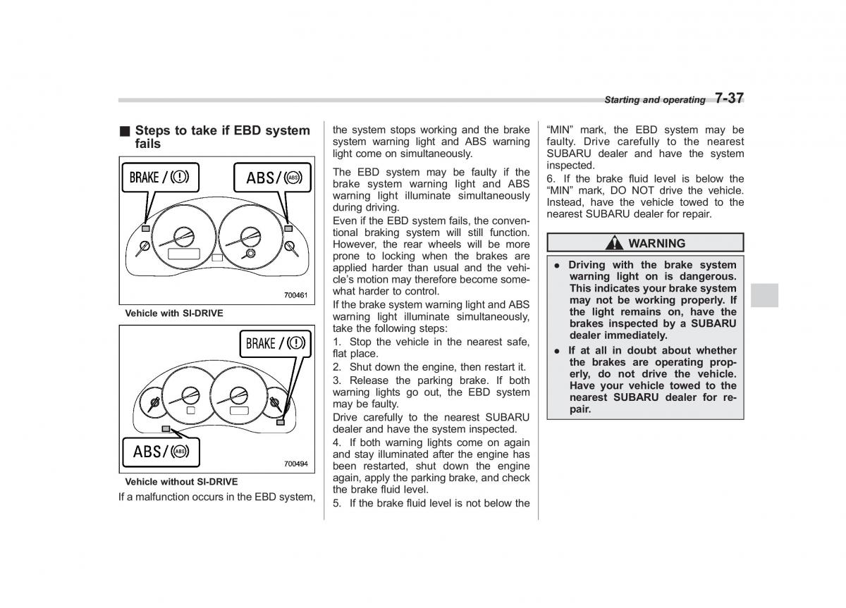 Subaru Outback Legacy III 3 owners manual / page 278