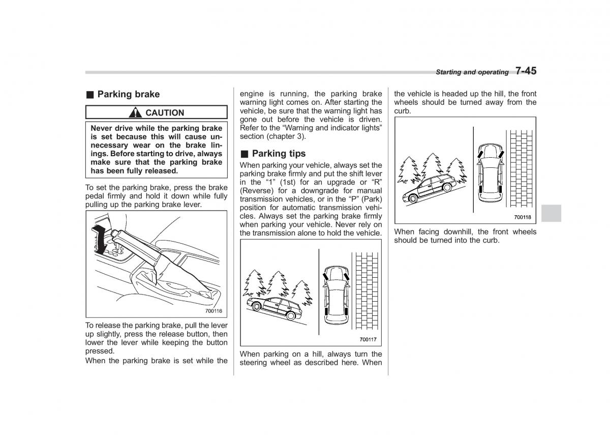 Subaru Outback Legacy III 3 owners manual / page 286