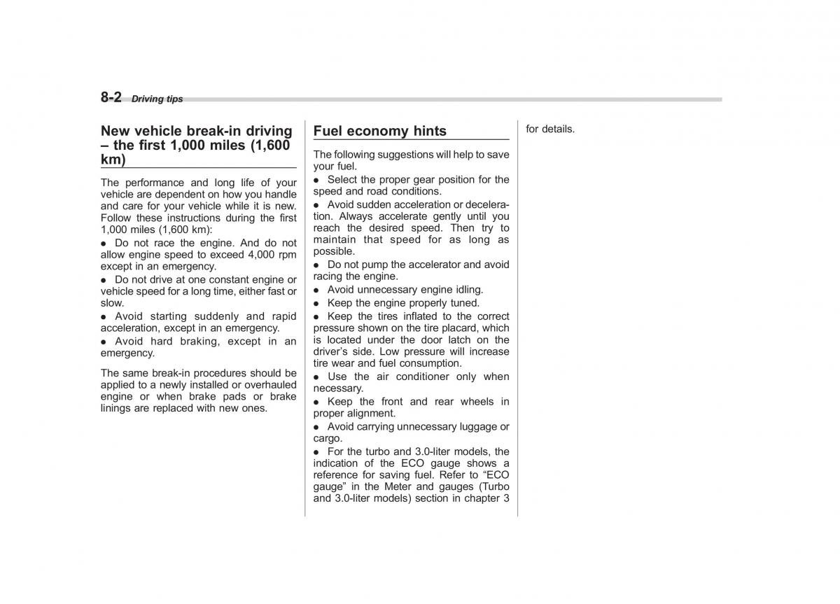 Subaru Outback Legacy III 3 owners manual / page 293