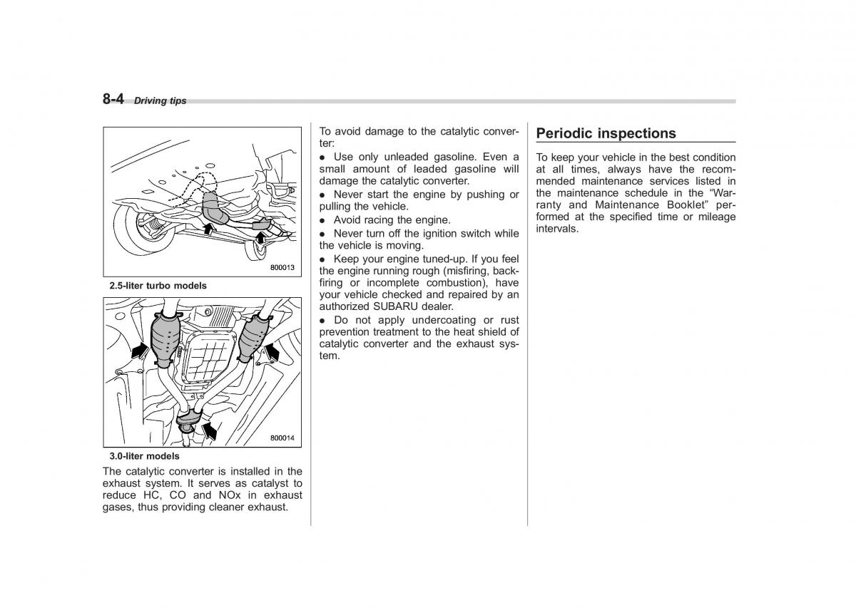 Subaru Outback Legacy III 3 owners manual / page 295