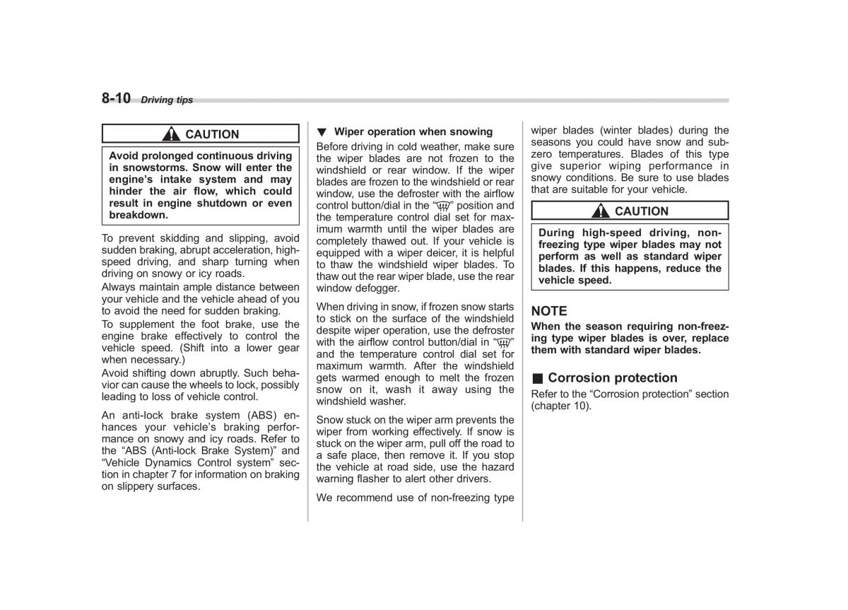 Subaru Outback Legacy III 3 owners manual / page 301