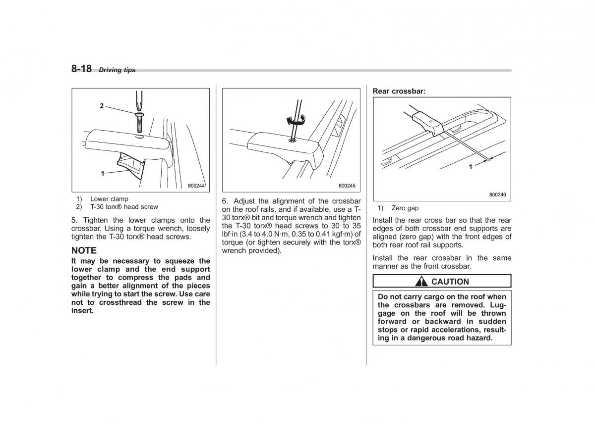 Subaru Outback Legacy III 3 owners manual / page 309