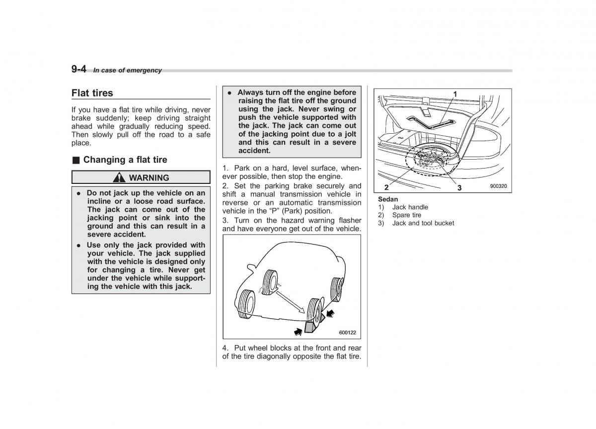 Subaru Outback Legacy III 3 owners manual / page 324