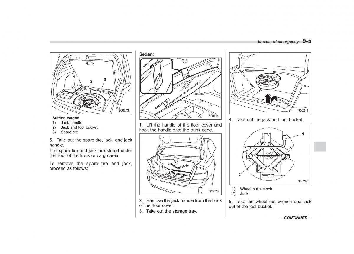 Subaru Outback Legacy III 3 owners manual / page 325