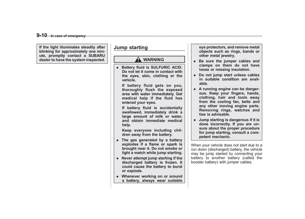 Subaru Outback Legacy III 3 owners manual / page 330