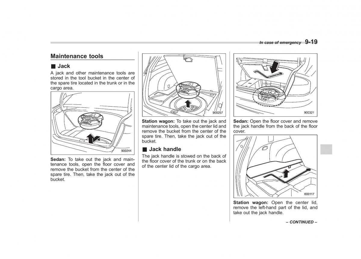 Subaru Outback Legacy III 3 owners manual / page 339