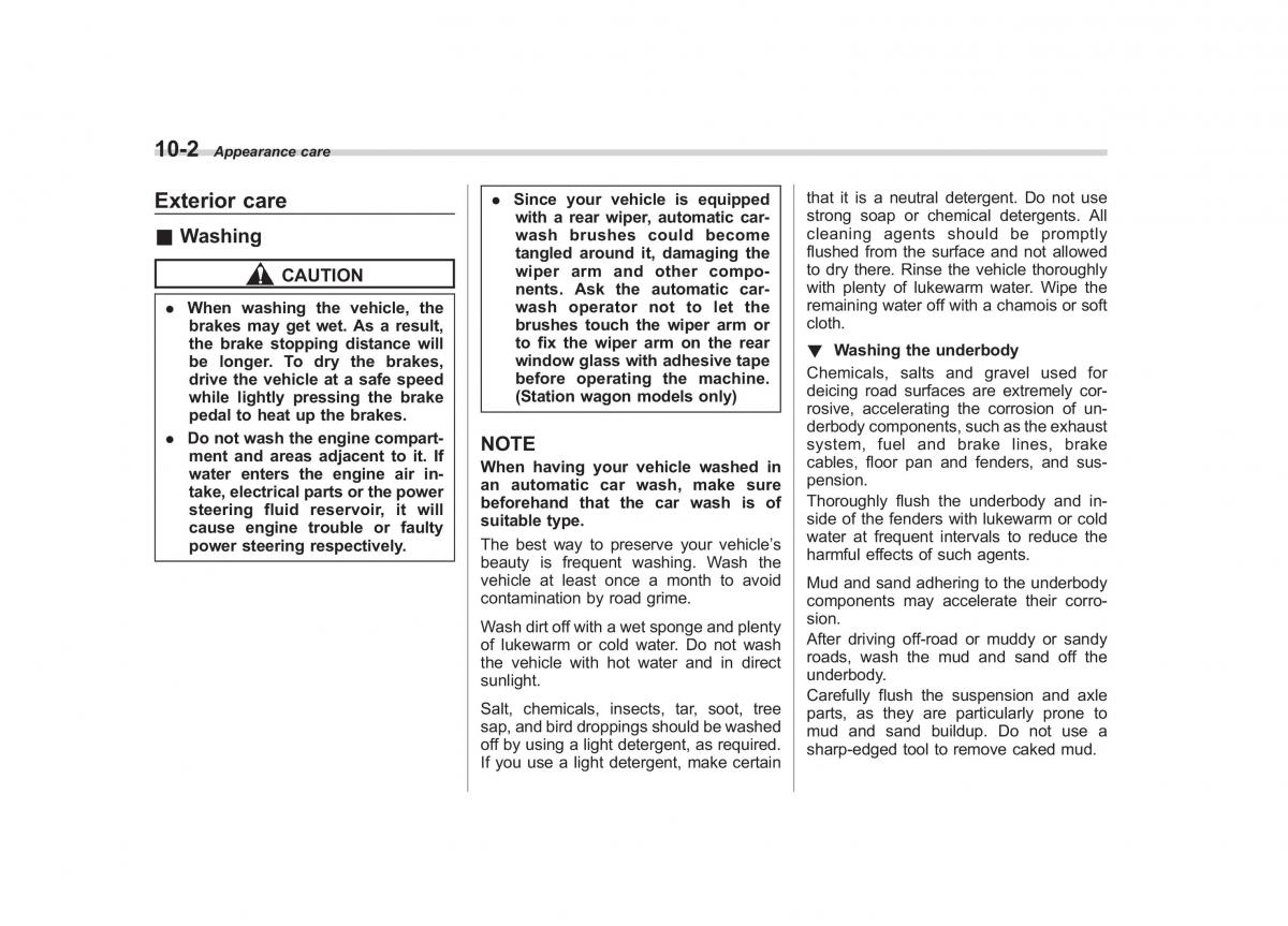 Subaru Outback Legacy III 3 owners manual / page 342