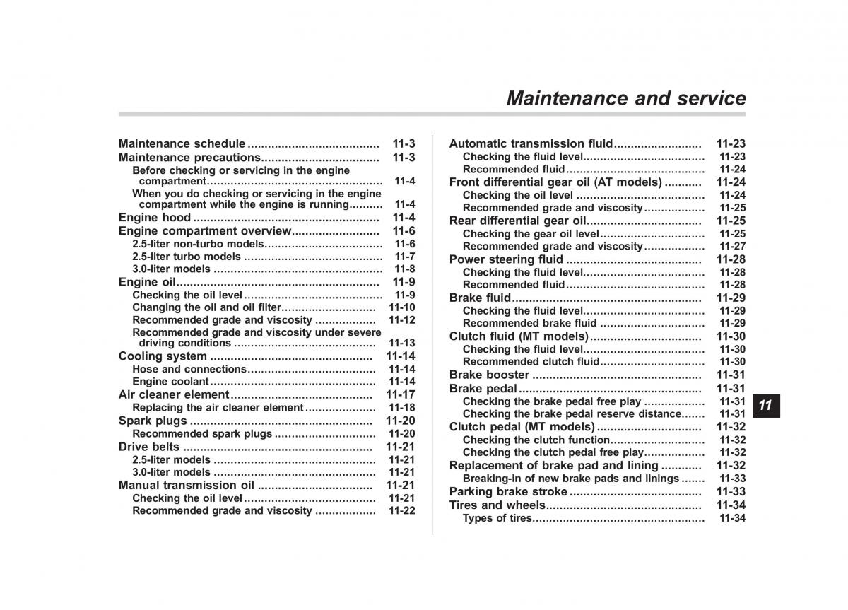 Subaru Outback Legacy III 3 owners manual / page 347