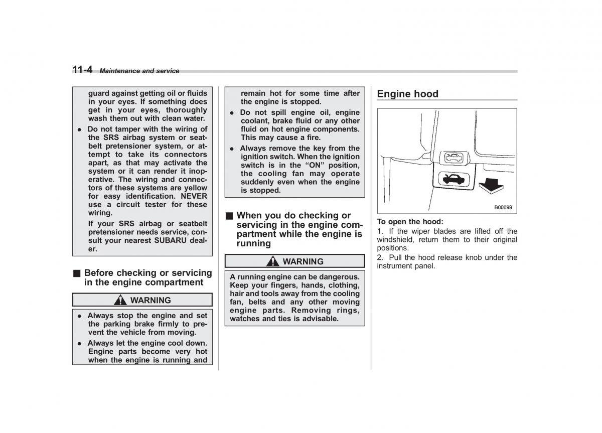 Subaru Outback Legacy III 3 owners manual / page 350