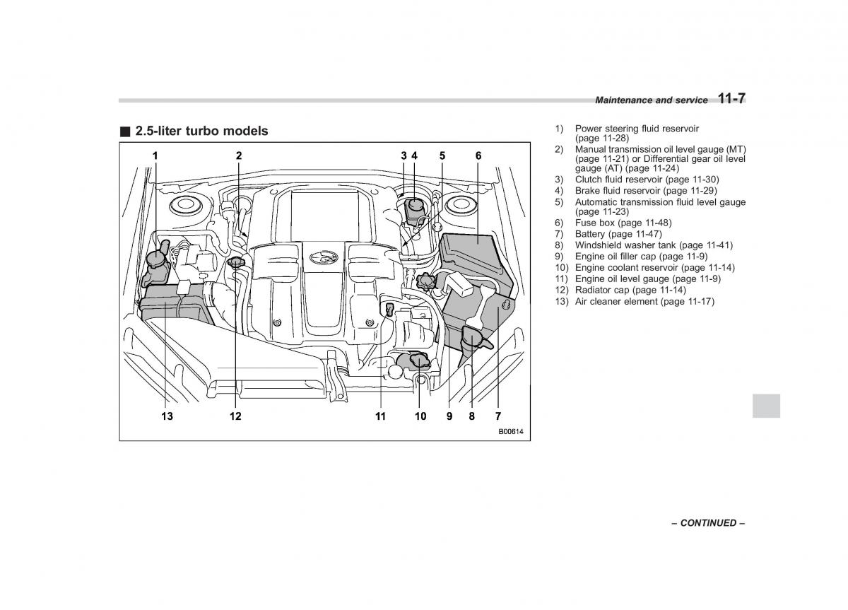 Subaru Outback Legacy III 3 owners manual / page 353