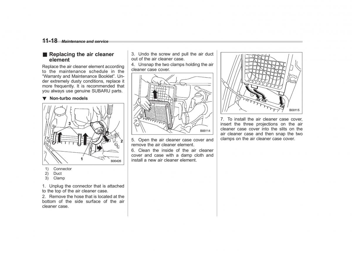 Subaru Outback Legacy III 3 owners manual / page 364